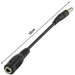 Avis Wewoo Adaptateur de prise CC 5,5 x 2,5 mm mâle à 3,5 mm, longueur: 12 cm