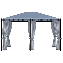 Maison Chic Tonnelle | Pergola avec moustiquaire 3x4 m Anthracite Acier -GKD64543