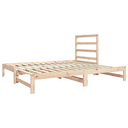 Acheter vidaXL Lit coulissant sans matelas 2x(90x190) cm