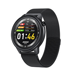 Chrono Montre connectée pour hommes femmes avec montre sport , écran Tactile pour mesurer la température corporelle, surveiller l'oxygène sanguin et la fréquence Cardiaque pour Android IOS-Noir1