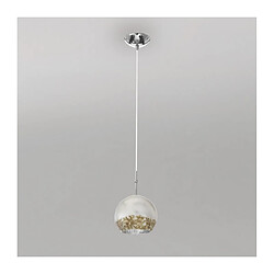 Luminaire Center Suspension Luna Chrome 1 ampoule 200cm