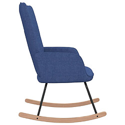 Acheter Maison Chic Chaise à bascule | Fauteuil Relax, design moderne Bleu Tissu -GKD33634