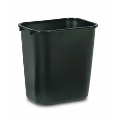 RUBBERMAID Corbeille à papier 26,6 litres Rectangulaire PE Noir