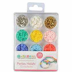 Paris Prix Boîte de 1020 Perles Heishi 0,6cm Multicolore