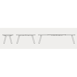 Acheter Inside 75 Table extensible 14 couverts BOLD 310 cm pieds noirs plateau mélaminé chêne