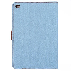 Avis Wewoo Smart Cover bleu pour iPad mini 4 cartes et porte-monnaie portefeuille fonction veille / réveil Étui en cuir texturé avec fentes