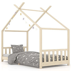 vidaXL Cadre de lit d'enfant Bois de pin massif 90 x 200 cm