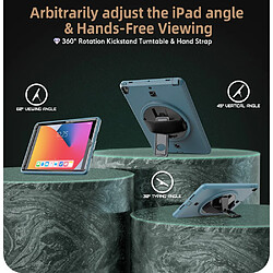 Coque en TPU Robuste avec béquille et bandoulière bleu pour votre Apple iPad 10.2 (2020) (2019)/Air 10.5 (2019)/Pro 10.5 (2017)