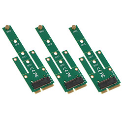 3Pcs MSATA PCI-E 3.0 SSD Vers NGFF M.2 Carte D'extension D'adaptateur SATA B-Key