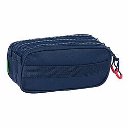 Acheter Trousse Fourre-Tout Triple Benetton Italy Blue marine 21,5 x 10 x 8 cm