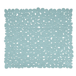 MSV Tapis Fond de douche PVC GALETS 53x53cm Gris