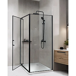 Beliani Cabine de douche DARLI 90 x 90 x 185 cm Noir