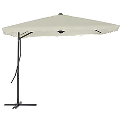 vidaXL Parasol d'extérieur avec poteau en acier 250 x 250 cm Sable