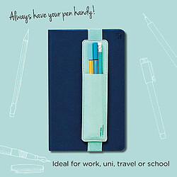 If Bookaroo Pen Pouch Elasticated Pen Holder Organiseur de Sac à Main 23 Centimeters Vert (Mint)