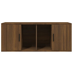 Maison Chic Meuble TV scandinave - Banc TV pour salon Chêne marron 100x35x40 cm Bois d'ingénierie -MN60997 pas cher