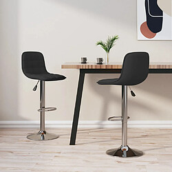 vidaXL Tabourets de bar lot de 2 noir tissu