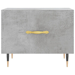 Maison Chic Table basse,Table Console Table d'appoint, Table pour salon gris béton 50x50x40 cm bois d'ingénierie -MN23611 pas cher