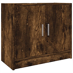 vidaXL Armoire de lavabo chêne fumé 63x29x55 cm bois d'ingénierie