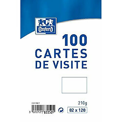 Oxford Correspondance Cartes de visite 8,2 x 12,8 cm Blanc