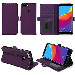 Xeptio Huawei Honor 7C 4G : Housse Portefeuille luxe violette Style Cuir avec stand - Etui coque de protection Honor 7C avec porte cartes (smartphone 2018) - Accessoires pochette Exceptional case