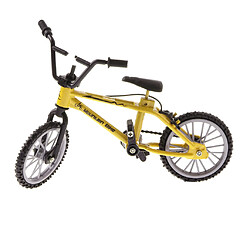 1:24 mini alliage doigt vélo vélo moulé sous pression modèle bureau gadget jouet jaune # 2 pas cher