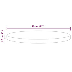 vidaXL Dessus de table Ø50x2,5 cm Bois de pin massif pas cher