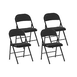 Beliani Lot de 4 chaises SPARKS Noir