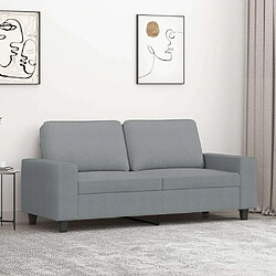 Maison Chic Canapé à 2 places,Sofa de Salon,Canapé droit Gris clair 140 cm Tissu -GKD913592