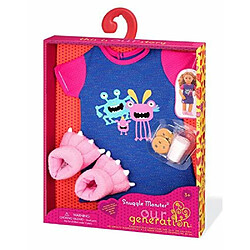 Acheter Our generation - Ensemble de pyjama Snuggle Monster - Tenue de pyjama, accessoires et ensembles de jeu pour poupAes de 18 pouces - A partir de 3 ans