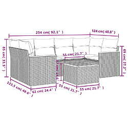 Avis Maison Chic Salon de jardin avec coussins 7 pcs | Ensemble de Table et chaises | Mobilier d'Extérieur beige résine tressée -GKD88740