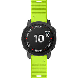 Avis Wewoo Bracelet pour montre connectée Garmin Fenix 6 22mm Smartwatch à en silicone à libération rapide Couleur Lime