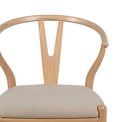 BigBuy Home Chaise de Salle à Manger Beige Naturel 53 x 55 x 80 cm pas cher