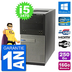 PC Dell 3010 MT i5-3470 RAM 16Go Disque Dur 250Go HDMI Windows 10 Wifi - Occasion