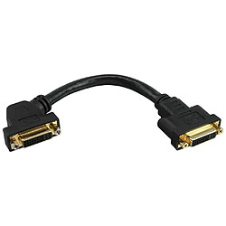 Câble adaptateur InLine® DVI-I 24 + 5 DVI femelle à femelle avec bride 0.2m