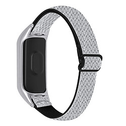 Bracelet en nylon tressée élastique réglable noir/blanc pour votre Xiaomi Mi Band 4/3