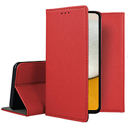 Htdmobiles Housse pour Samsung Galaxy A15 4G / 5G - etui coque pochette portefeuille + film ecran - ROUGE MAGNET