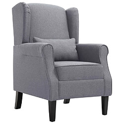 vidaXL Fauteuil gris foncé tissu