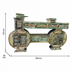 Acheter Buffet Alexandra House Living Vert Bois Recyclé 40 x 155 x 268 cm