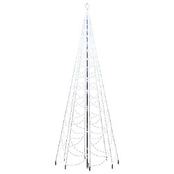 vidaXL Arbre de Noël avec poteau en métal 1400 LED blanches froides 5m