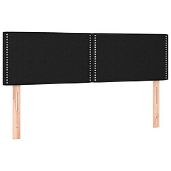 Avis vidaXL Tête de lit à LED Noir 144x5x78/88 cm Tissu