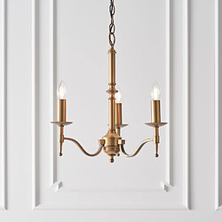 Interiors 1900 Suspension 3 ampoules Stanford 33W max, laiton antique