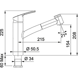 Franke 115.0391.482 robinet Chrome