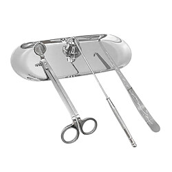 Avis 4pc Bougie Outils Bougie Mèche Tondeuse éteignoir Dipper Plateau De Rangement Argent