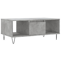 vidaXL Table basse Gris béton 90x50x36,5 cm Bois d'ingénierie