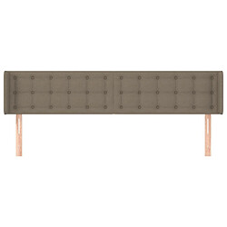 Avis Maison Chic Tête de lit scandinave avec oreilles,meuble de chambre Taupe 183x16x78/88 cm Tissu -MN43015