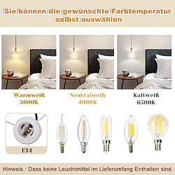 Acheter NETTLIFE Suspension bois blanc diamètre 173 cm E14 1 flamme lampe de salle à vintage rustique cuisine couloir lampe tissu pour salon restaurant