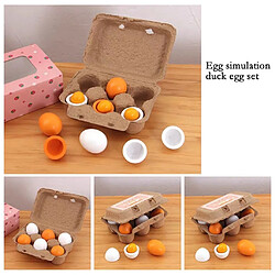 Oeufs en bois Ensemble de Jeu Alimentaire Jouet Éducatif Faux Oeufs de Pâques pour les Enfants DIY Jeu Lecture Fun pas cher