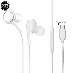 GUPBOO Pour Samsung Type C écouteur USB-C casque prise haut-parleur micro contrôle du Volume clavier filaire intra-auriculaire pour Galaxy A8S Note 10 pour