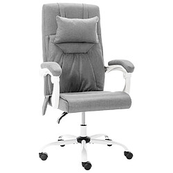 Maison Chic Chaise Gaming | Chaise de bureau Ergonomique Fauteuil de massage Gris Tissu -GKD24013