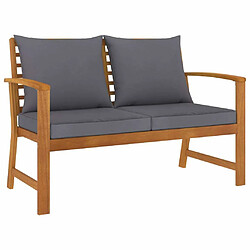 Acheter Maison Chic Salon de jardin 3 pcs - Table et chaises d'extérieur - Mobilier/Meubles de jardin Moderne avec coussin Bois d'acacia solide -MN25273